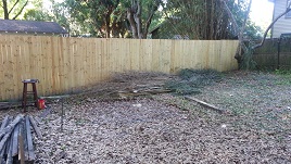 Backyard Fencing New Panels In Place