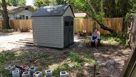 Ann Takes A Break From Skidding Shed