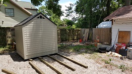 Backyard Shed Skidded And Waiting On Me