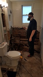 Removing Tile Reveals Drywall