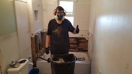 Removing Tile Reveals Drywall