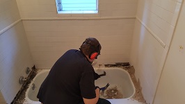 Removing Tile Reveals Drywall