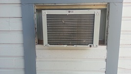Garage Relocated Air Conditioner