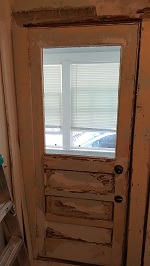 Kitchen Demolition Door Stripped And Casing Removed