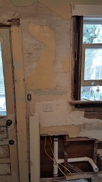 Kitchen Demolition Plaster Missing