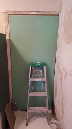 The New Drywall Cut To Fit But Not Yet Installed