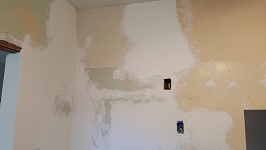 Kitchen Wall Extension Sanded And Burnished
