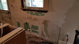 Kitchen Plaster Sink Wall ReCoat Of Mud