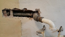 Kitchen Demolition Old Plumbing