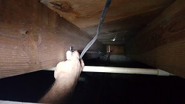 Kitchen Plumbing Under The House Old CPVC Cold Supply