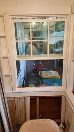 Side Porch Inside Window Trim Installed